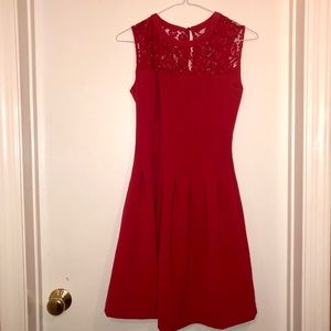 H&M Red Dress with Lace Detail